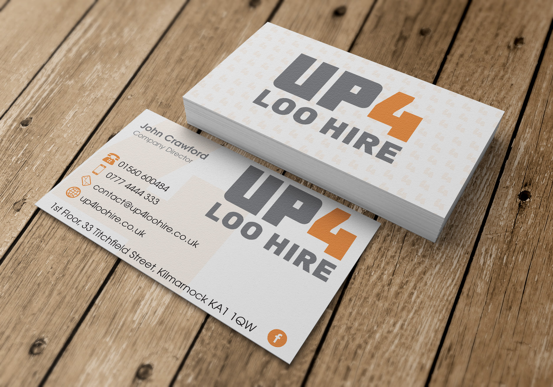 Up 4 Loo Hire Business Cards
