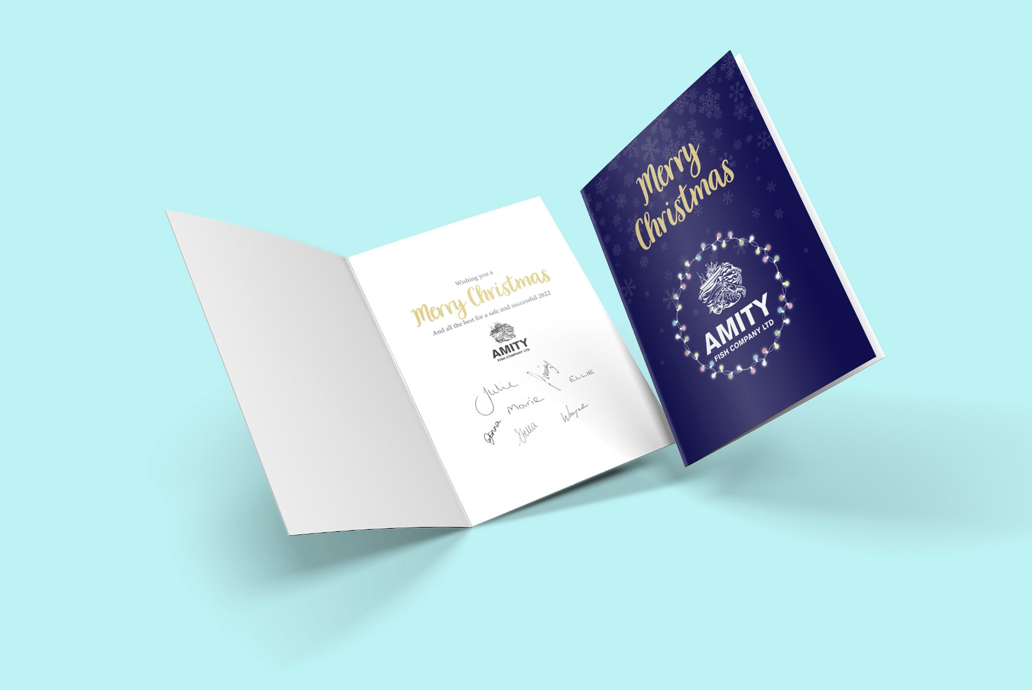 Amity Fish Company Christmas Cards