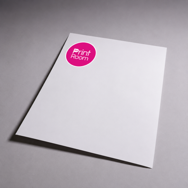 Waterproof poster with The Print Room logo on durable PVC stock displayed on a grey studio background.